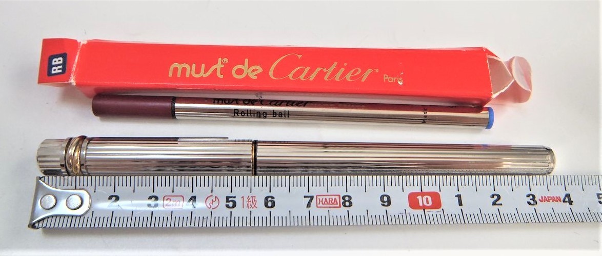 1円～ おたからや★B0913-17　Cartier カルティエ マスト・ドゥ・カルティエ トリニティ ボールペン キャップ式 計1点 ※傷・変色あり_画像3