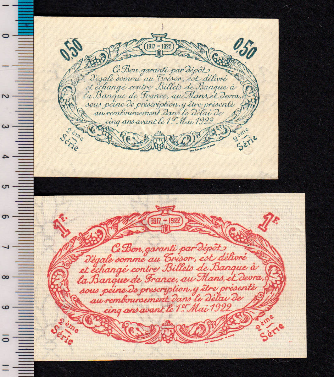  Франция третий вместе мир . man срочный банкноты 1 franc,50 сантим (1922)[1082]