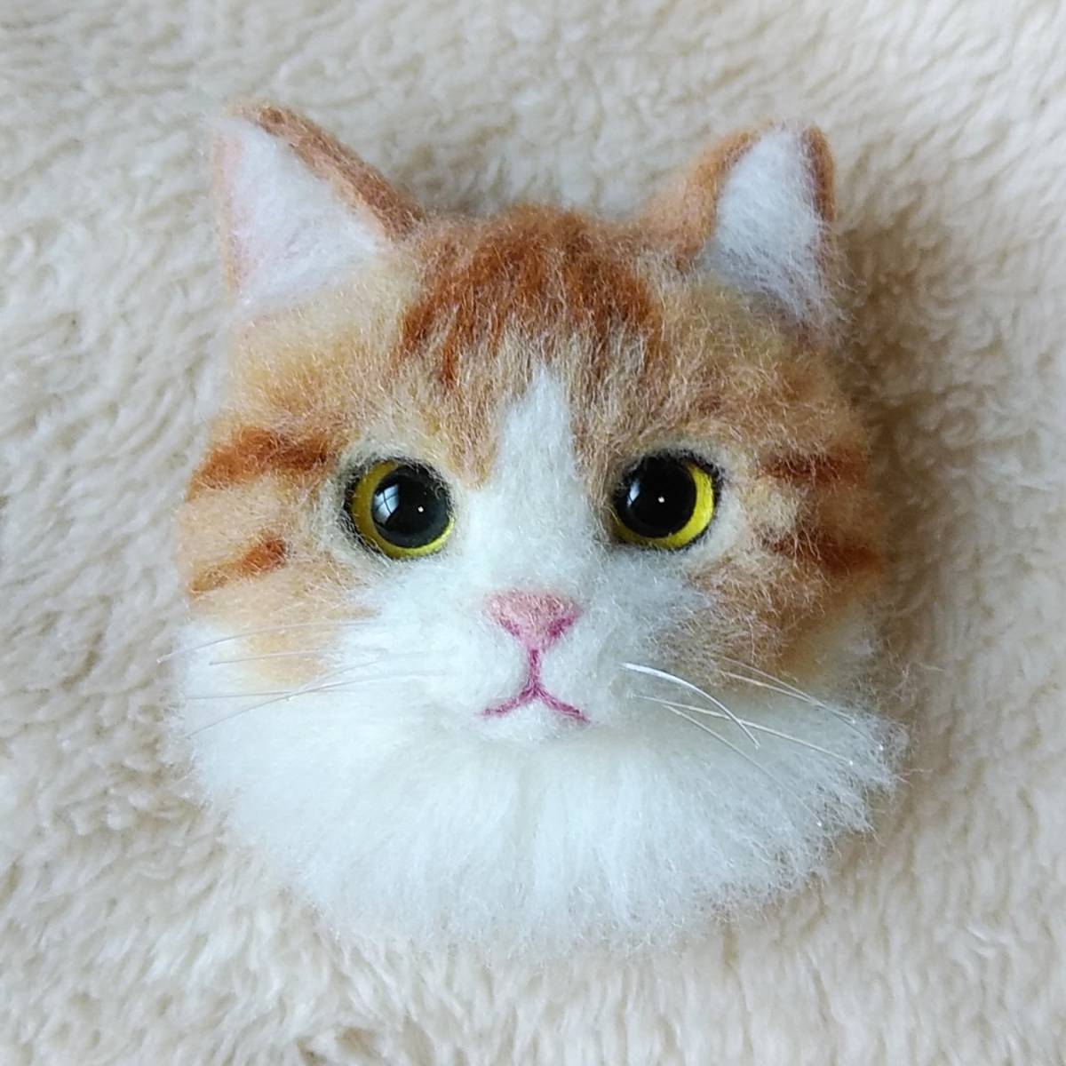 Yahoo!オークション - 羊毛フェルト ハンドメイド 猫 茶トラ白 Yahoo!オークション - 羊毛フェルト ハンドメイド 猫 茶トラ白