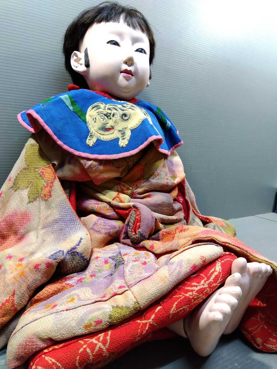 ⑧時代 古い 日本人形 市松人形 大正 昭和 レトロ 当時物 着物 ⑧時代 古い 日本人形 市松人形 大正 昭和 レトロ 当時物 着物