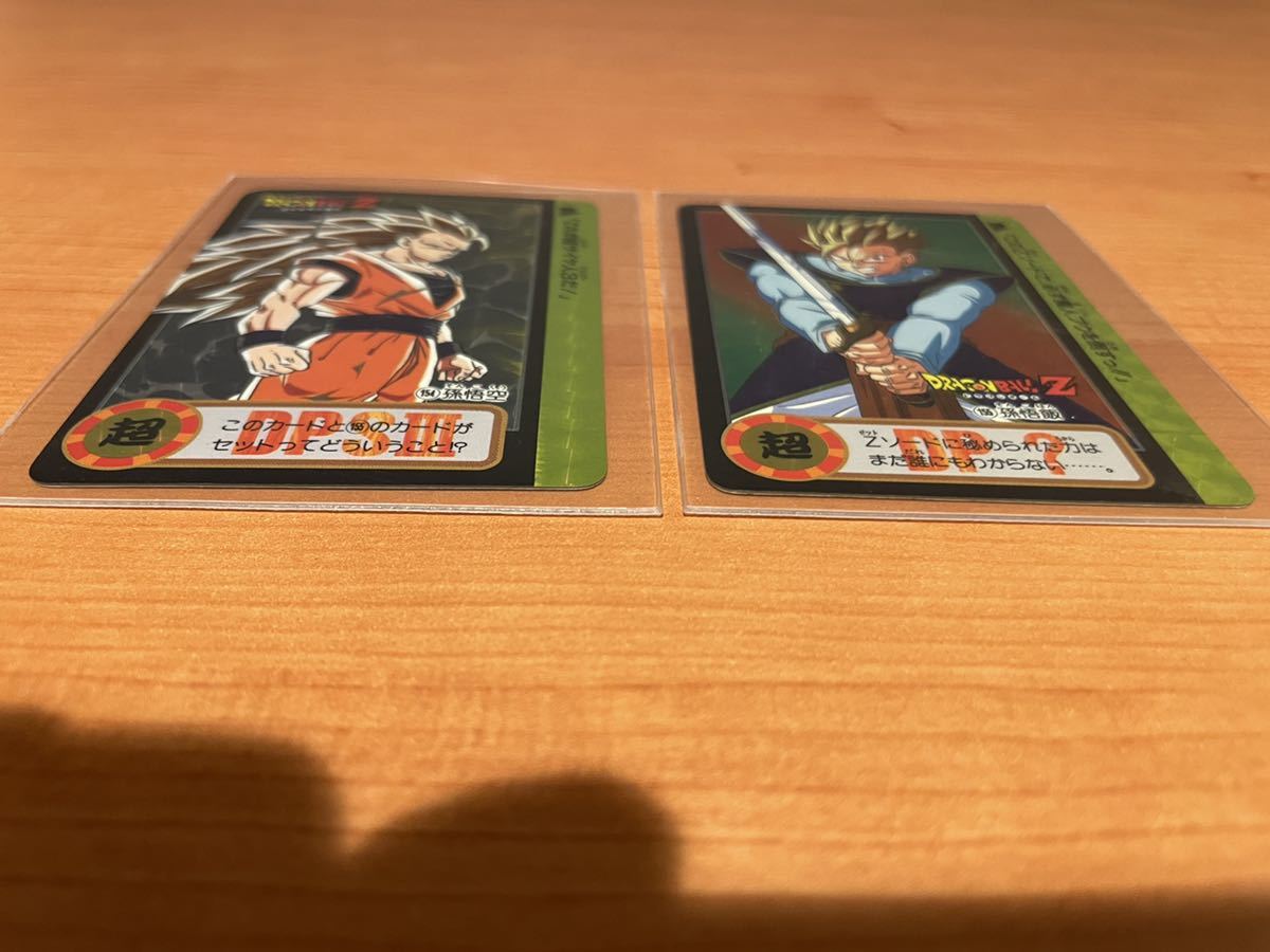極美品 完全未剥がし ドラゴンボール カードダス No.154 孫悟空 NO.155