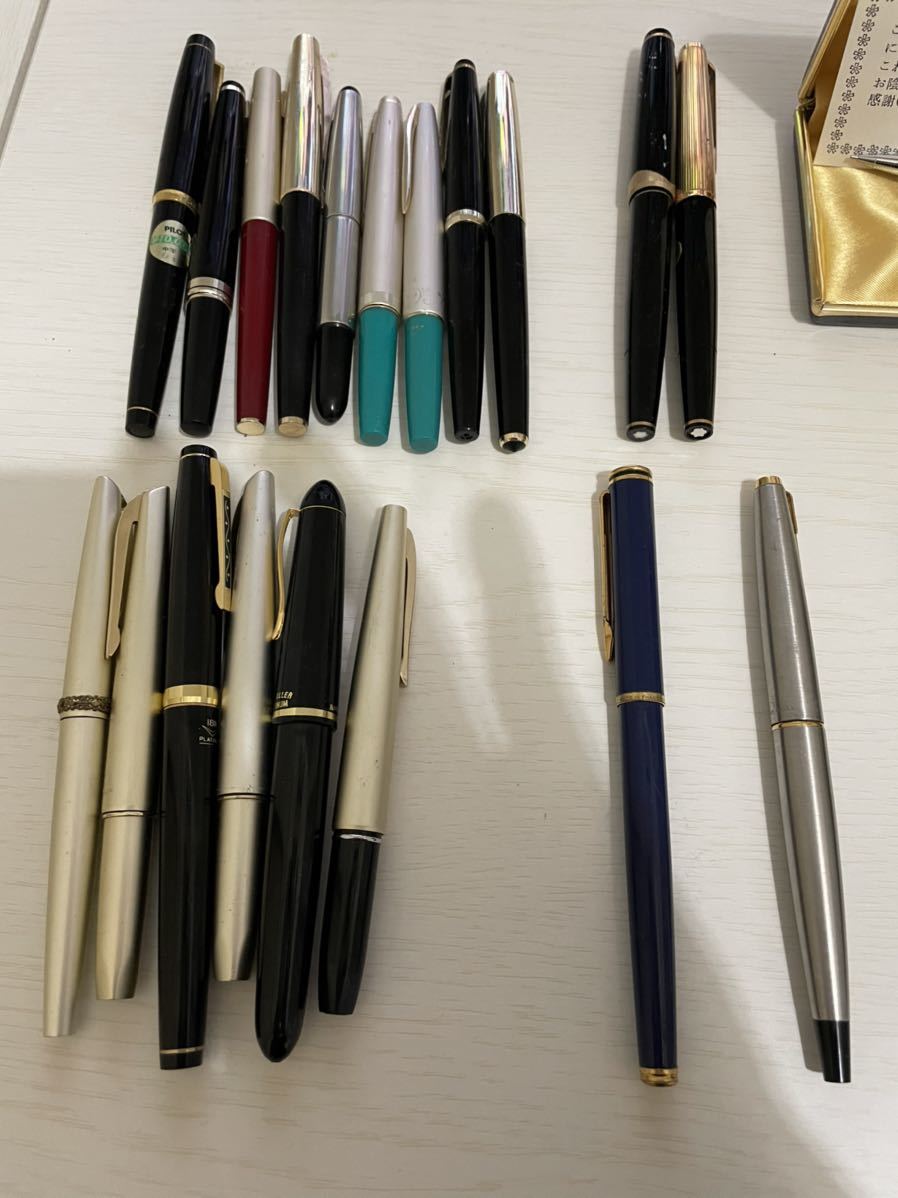 万年筆まとめ MONTBLANC PILOT PLATINUM PARKER WATERMAN 750 18k 14k