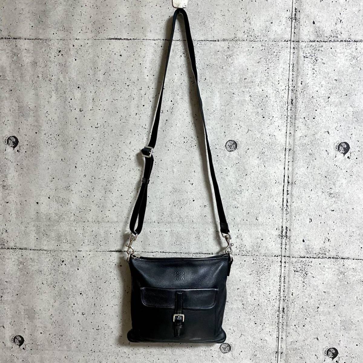 本物☆LOEWE ロエベ アナグラム柄 レザーバッグ ショルダーバッグ