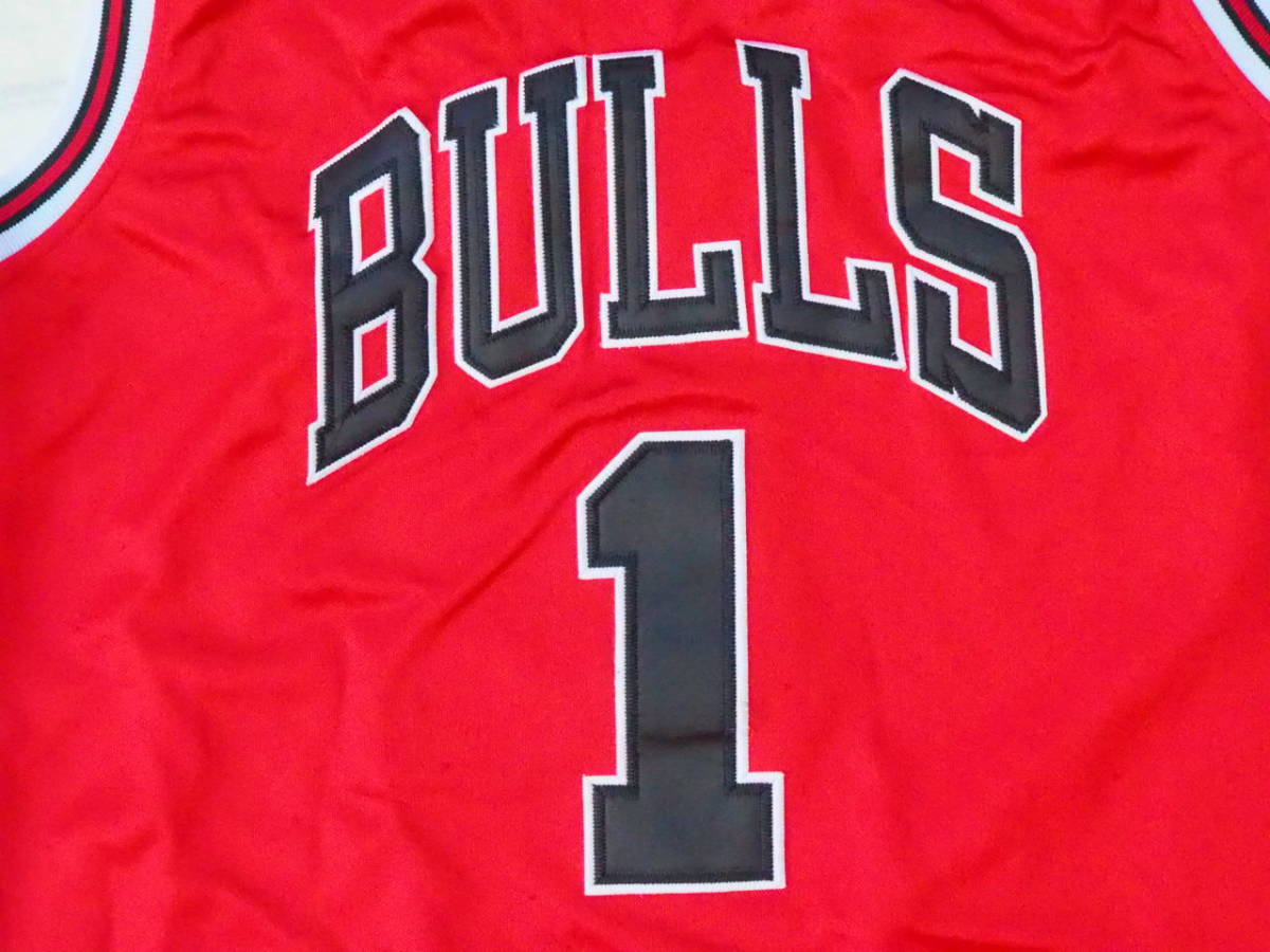NBA ROSE #1 デリック ローズ BULLS シカゴ ブルズ adidas ユニフォーム ゲームシャツ ジャージ 刺繍 44_画像3