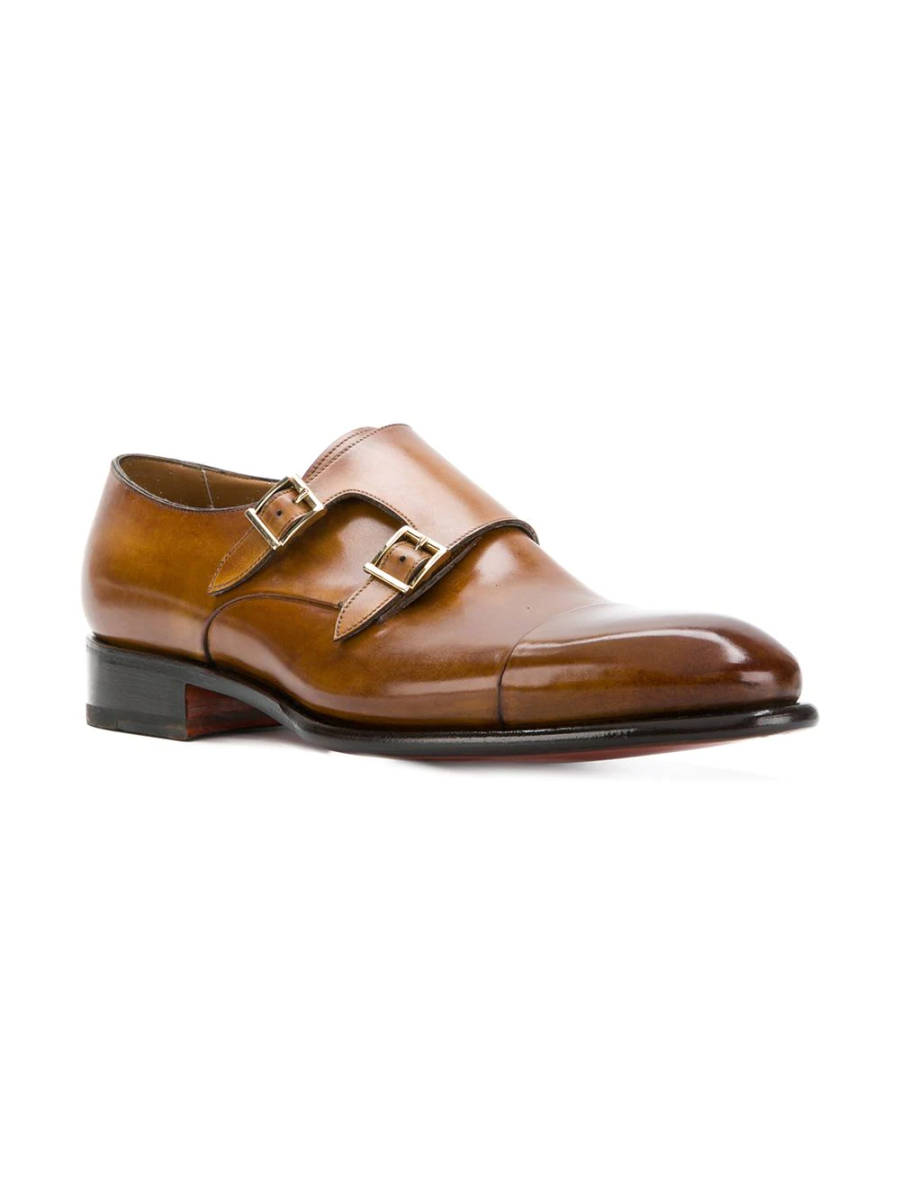 55%OFF! 定価16万! 完売品! SANTONI サントーニ イタリア製 本革 ダブルモンクストラップシューズ UK7 ラス1!_画像2