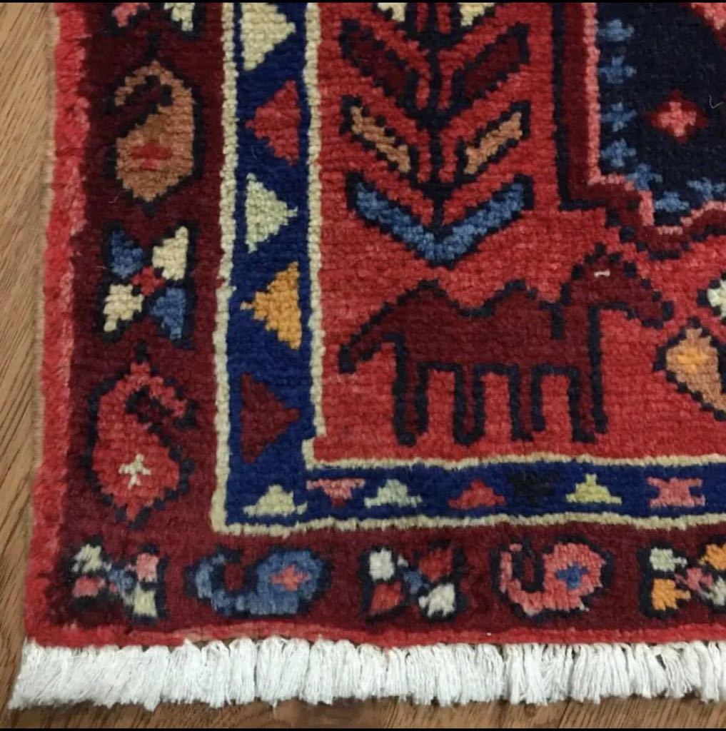 ペルシャ絨毯 ビンテージ トライバルラグ (ユニーク品)No:34115_画像7