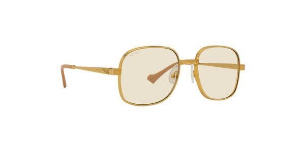 GUCCI グッチラバーノーズパッド メタルフレーム スクエアメガネ
