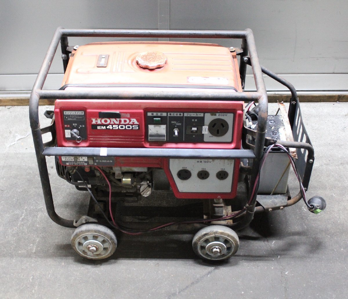○ 始動△ HONDA EM4500SX セル付き 発電機 100V 200V EM4500S ○ 始動△ HONDA EM4500SX セル付き 発電機 100V 200V EM4500S