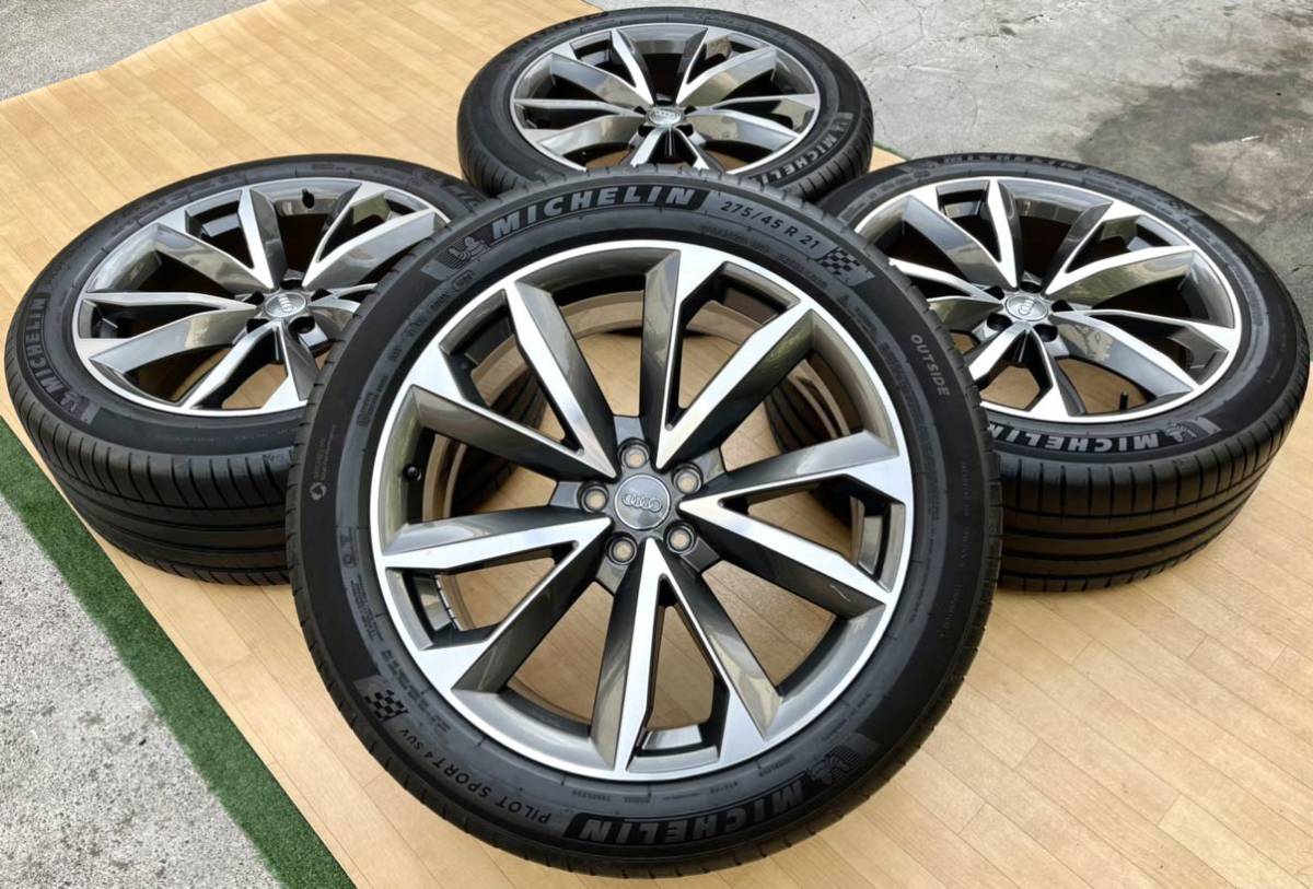 超美品 アウディ Q7 純正 21インチ 9.5J 31 PCD112 2本 econet.bi
