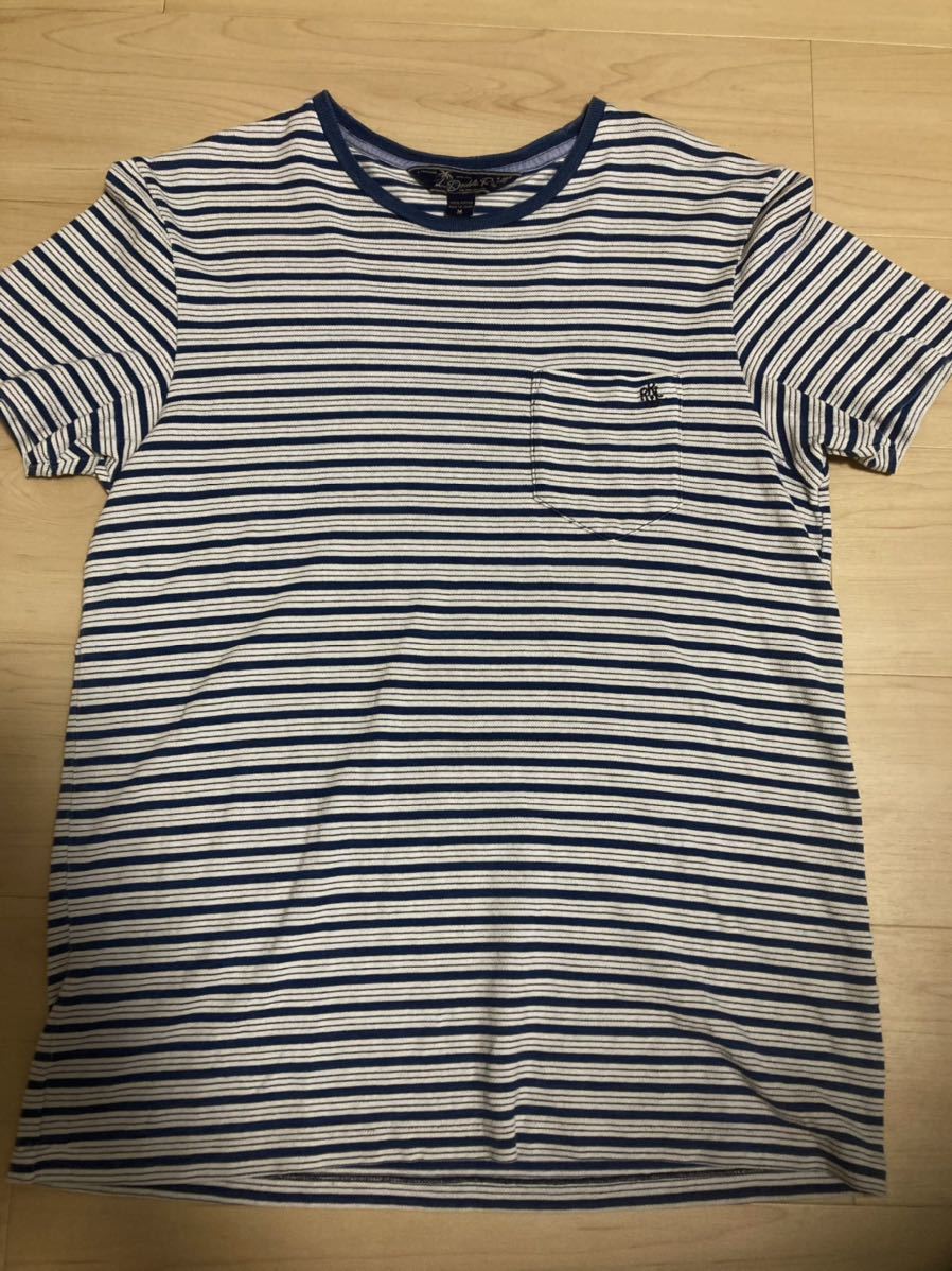 新着 RRL L レア 風合い ボーダーTシャツ M S ヴィンテージ ボーダー ...