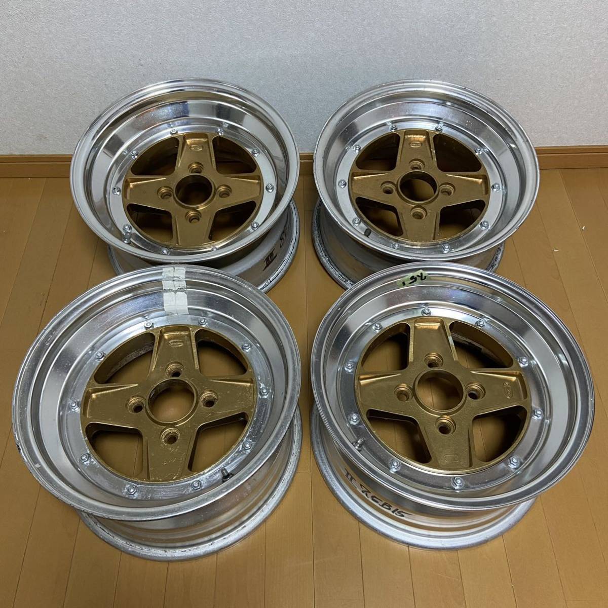 本日限定4H PCD 114.3 SSR14インチ5J マーク1 ホイールセット-