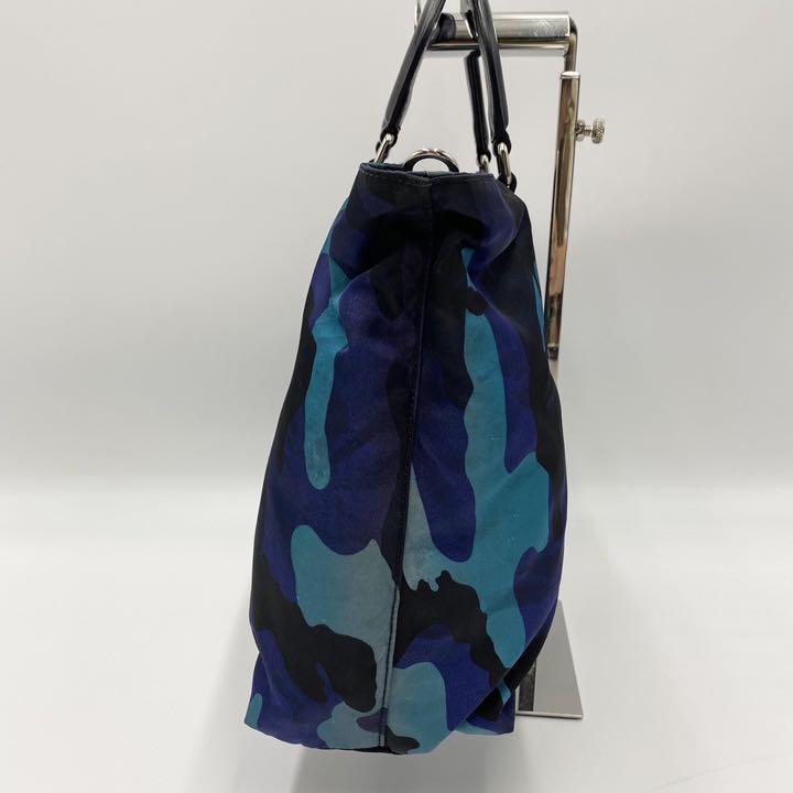 希少】PRADA プラダ 2way ショルダーバッグ 三角プレート カモフラ