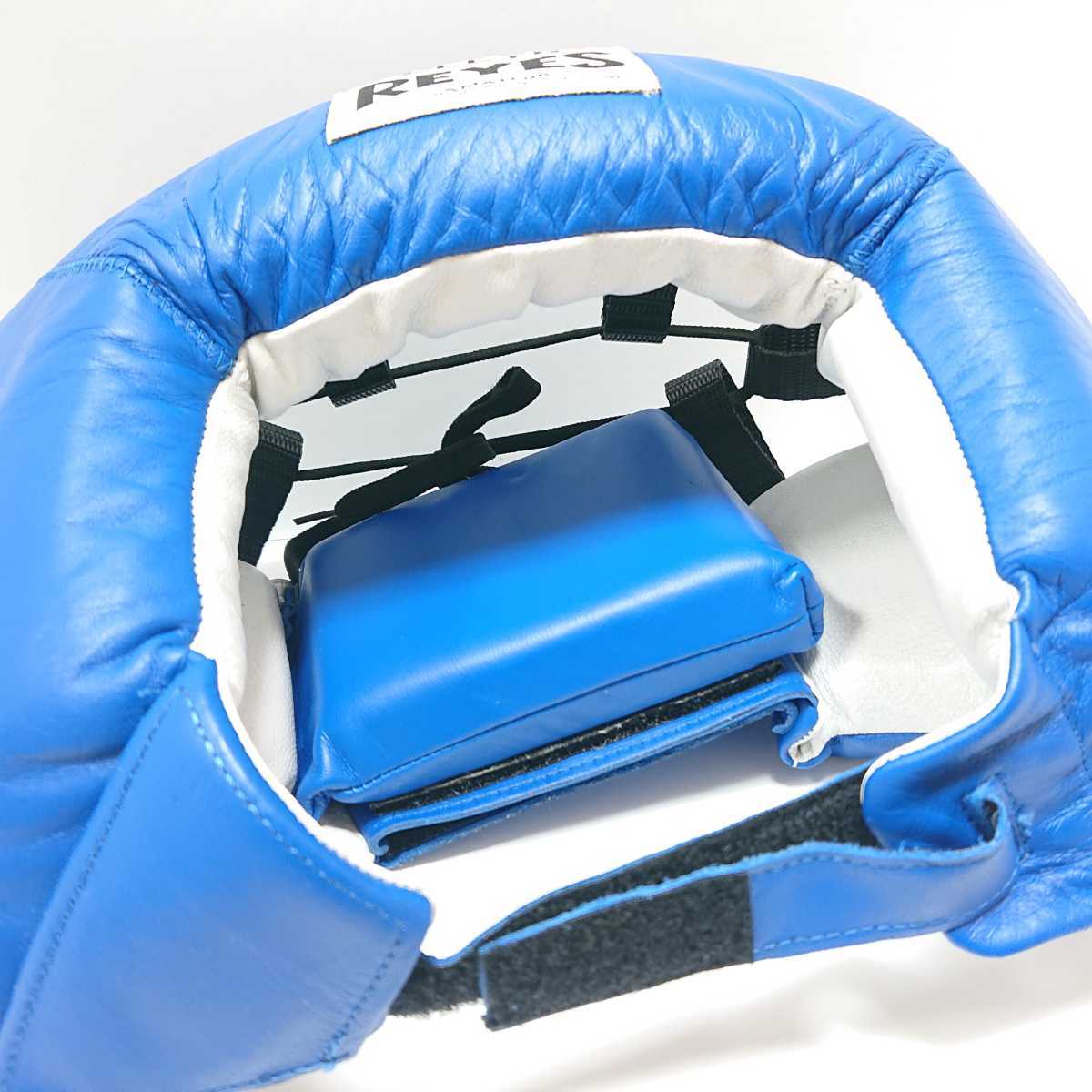 CLETO REYESkre tray es Ray jes head guard wide Viewtor ipL size blue real leather made boxing headgear MEXICO Mexico 