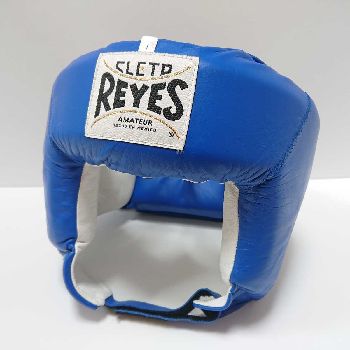 CLETO REYESkre tray es Ray jes head guard wide Viewtor ipL size blue real leather made boxing headgear MEXICO Mexico 