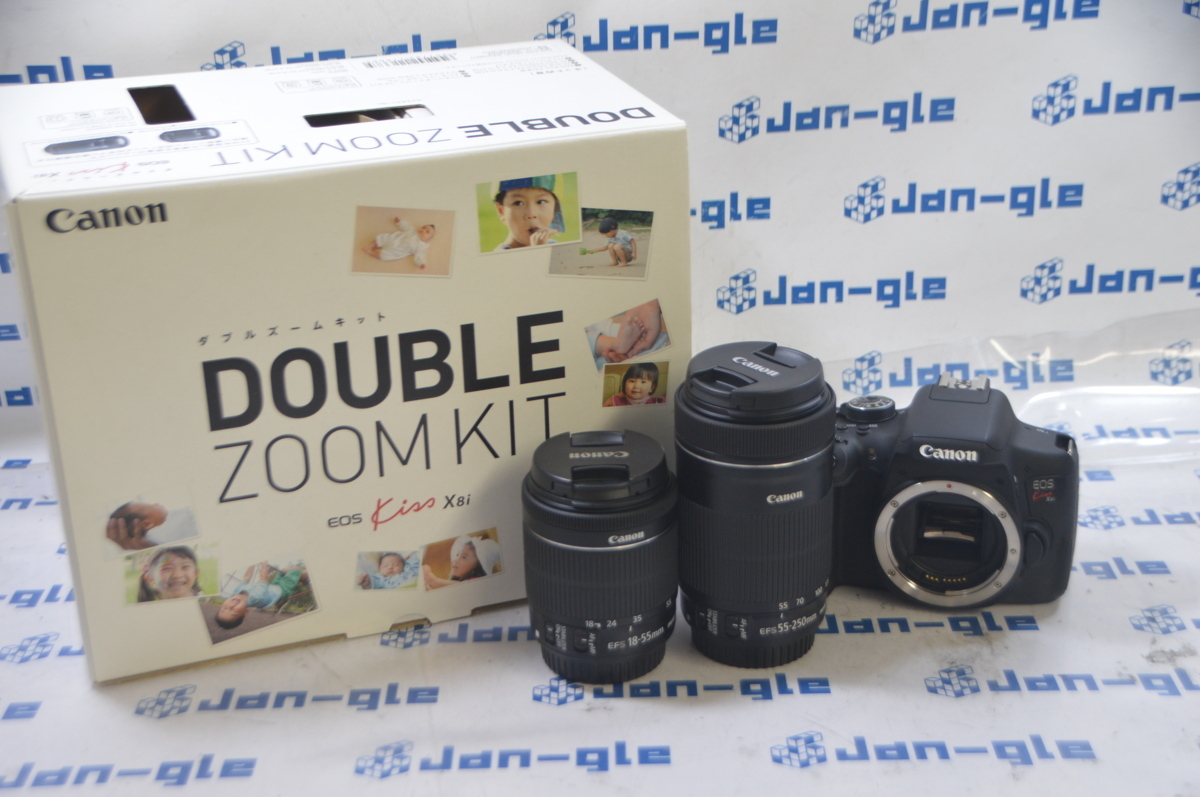 Canon EOS kiss X8i ダブルズームキット 格安1円スタート