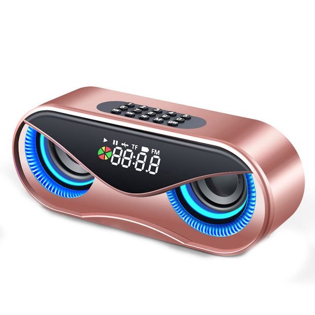 お得 LEDワイヤレスポータブルBluetoothスピーカー全3色 スピーカー ワイヤレス ポータブル Bluetooth ラジオ 目覚まし時計 LED USB_画像8