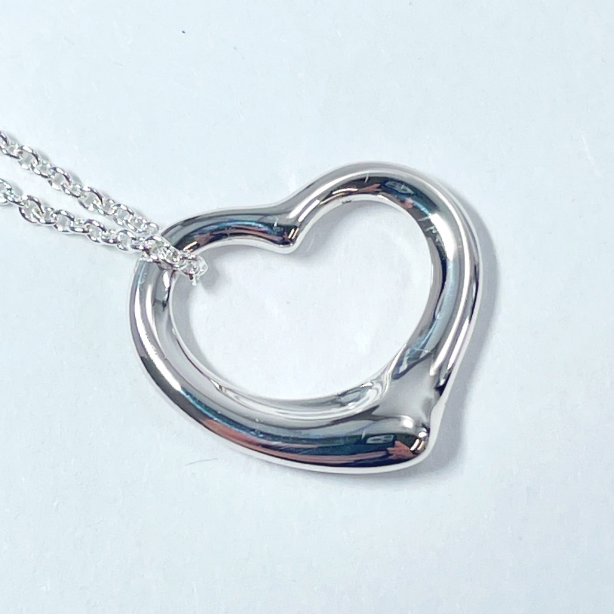 正規品/良品/Tiffany&Co. オープンハート ネックレス SV925 FVhxxoG9py ...