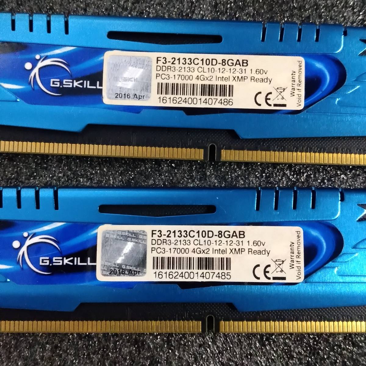 【中古】DDR3メモリ 8GB[4GB2枚組] G.SKILL Ares F3-2133C10D-8GAB [DDR3-2133 PC3-17000]