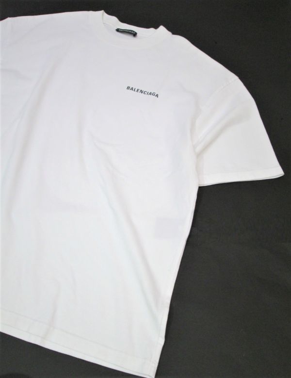 正規品 20SS BALENCIAGA 612966 LOGO オーバーサイズプリントTシャツ