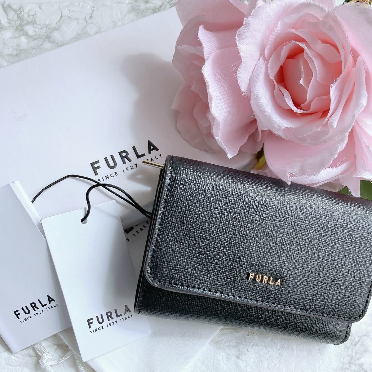 FURLA 三つ折り財布 ブラック BABYLON S TRIFOLD