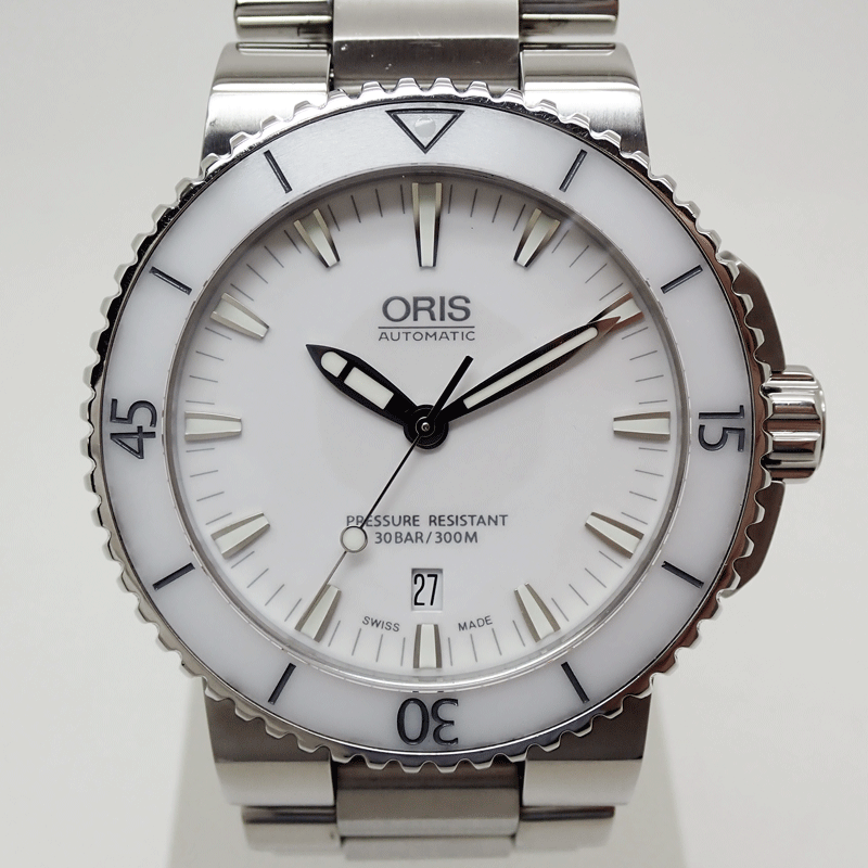 ORIS オリス アクイス・デイト 01 733 7653 4156-07 ステンレス 裏スケ