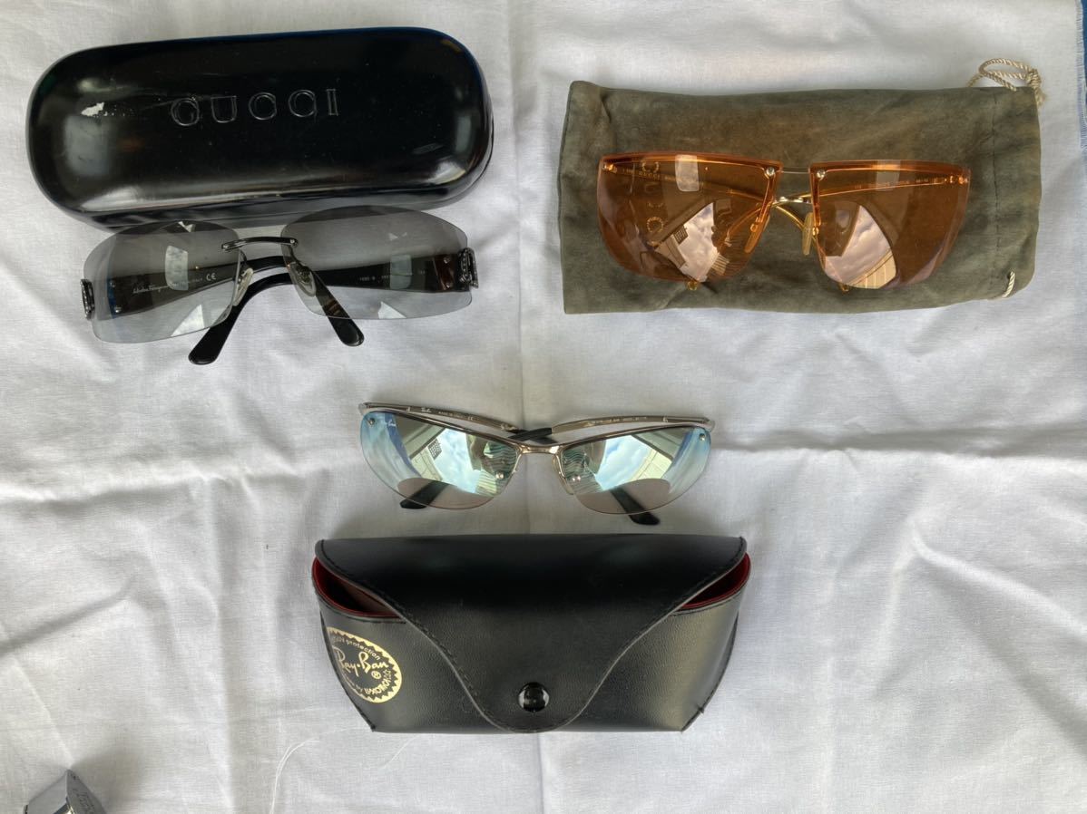 1円スタート GUCCI グッチ サングラス×2 RAYBAM レイバン サングラス×1
