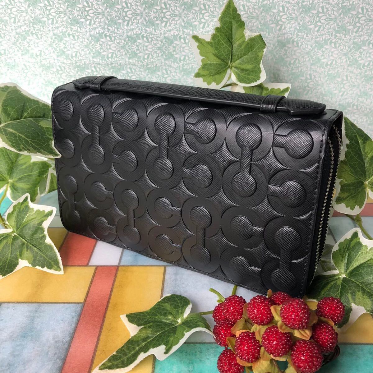 ポンパドー ビター COACH オーガナイザー レザー トラベル セカンド ポンパドー ビター COACH オーガナイザー レザー トラベル セカンド