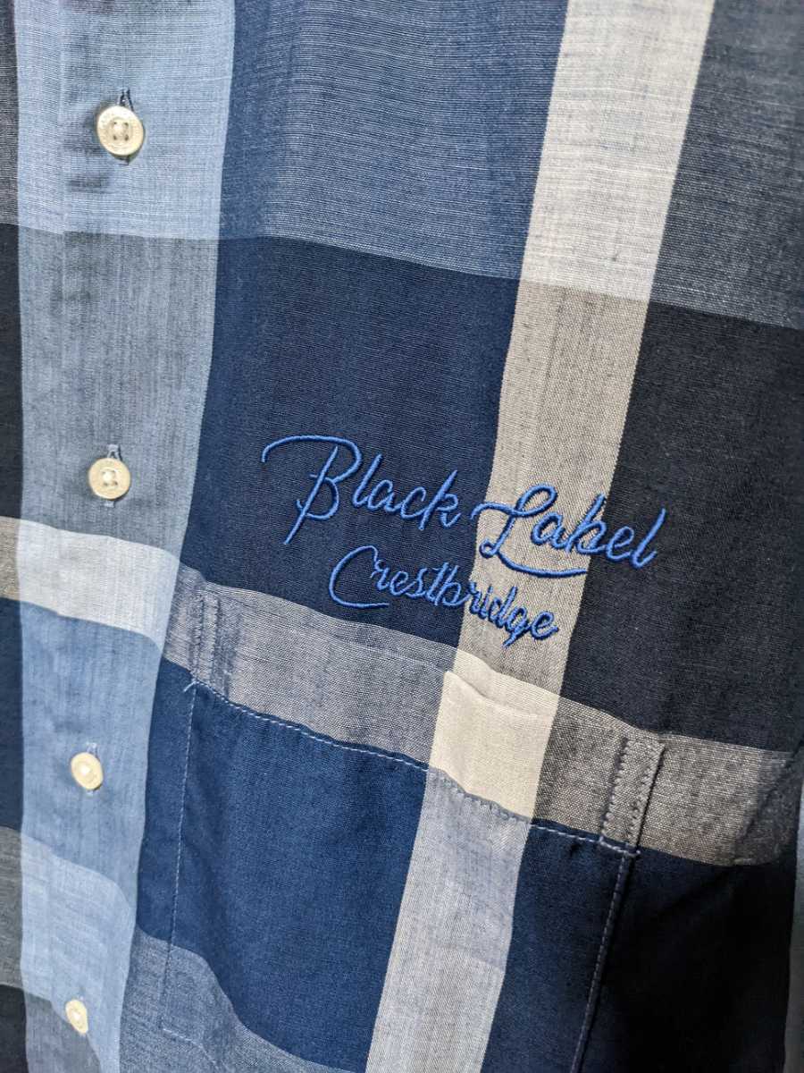 превосходный товар новый продукт Black Label k rest Bridge рубашка с коротким рукавом рубашка Burberry Black Label k rest Bridge проверка голубой S