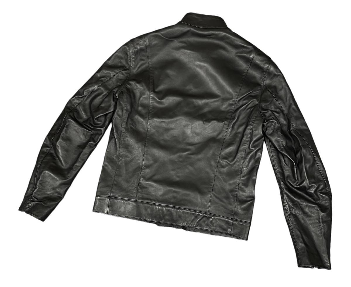 定価176000円 国内正規 新品 ■ HEDIN 21AW KIMON Single Leather Jacket シングル レザー ライダース ジャケット エディン ■ 46_画像2