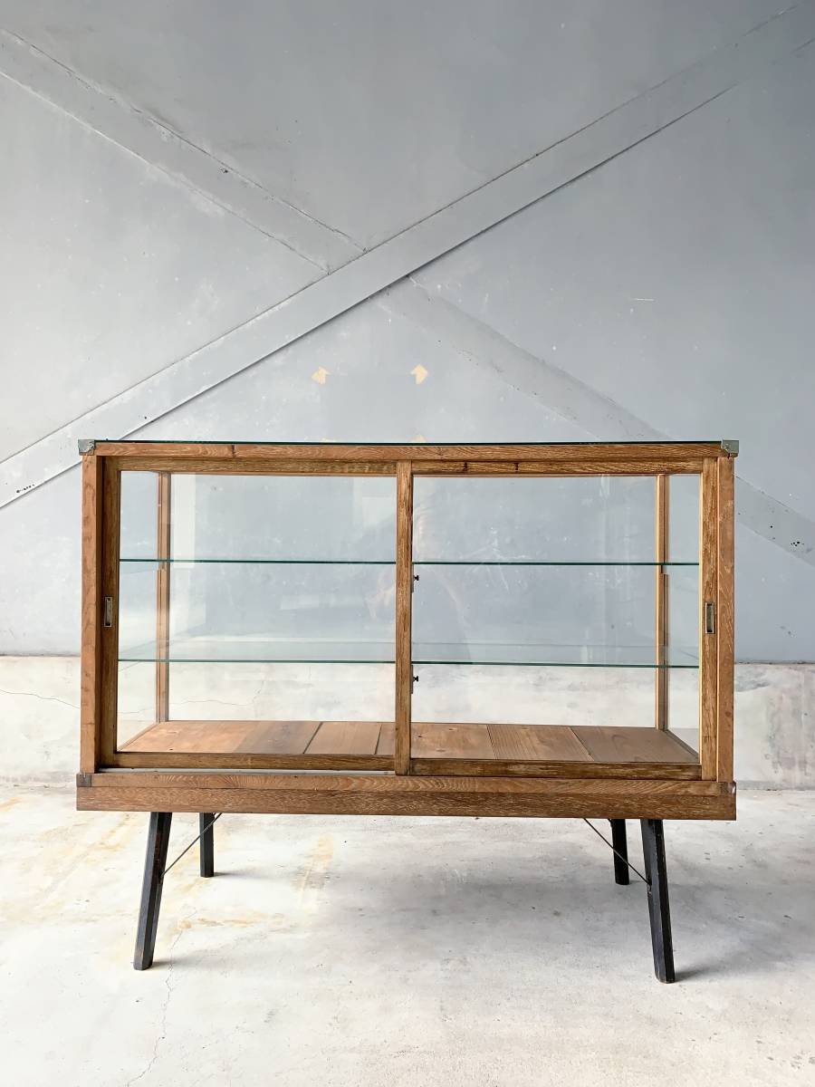  glass shelves showcase antique furniture Vintage furniture old tree old material display shelf display old tool with legs old furniture 