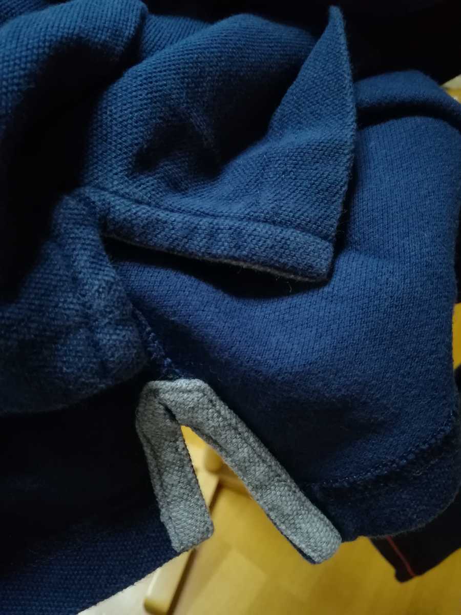 PIRELLI ピレリイタリア製の紺色長袖ポロシャツXSサイズ_画像8