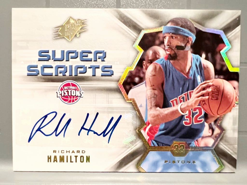 激レア SPX Auto 07 Upper Deck Richard Hamilton リチャード・ハミルトン NBA サイン Pistons ピストンズ Panini 優勝 All-star バスケ_画像1