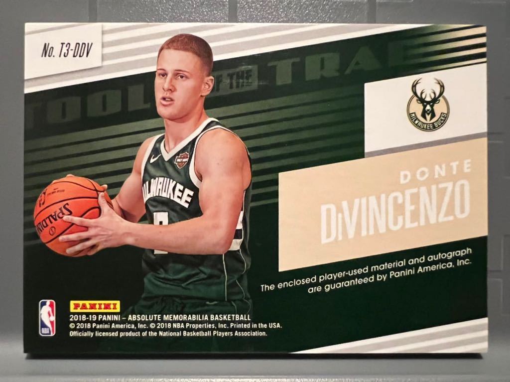 SSP/149 RC Auto Jersey Ball 18 Panini Donte DiVincenzo ドンテ・ディヴィンチェンゾ NBA ルーキー サイン バスケ Warriors ウォリアーズ_画像2