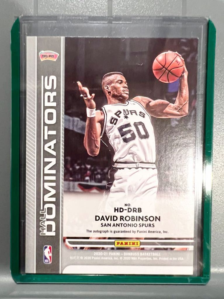 SP/48枚限定 HOF 20 Panini David Robinson デビッド・ロビンソン NBA 直筆 サイン Spurs スパーズ ジャージ MVP 優勝10回All-star バスケ_画像2