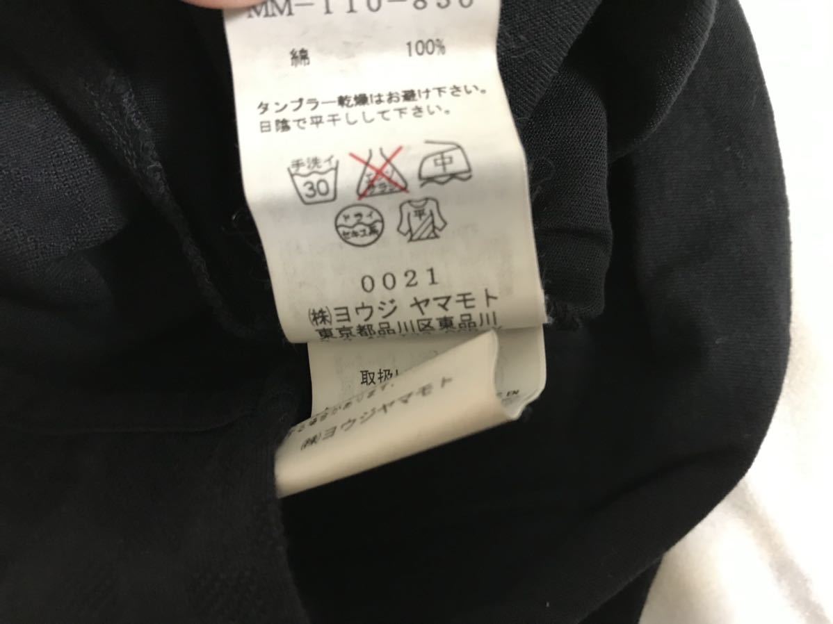 美品本物ワイズYsヨウジヤマモトコットン半袖Tシャツメンズアメカジサーフビジネススーツストリート2M黒ブラック柄日本製_画像5