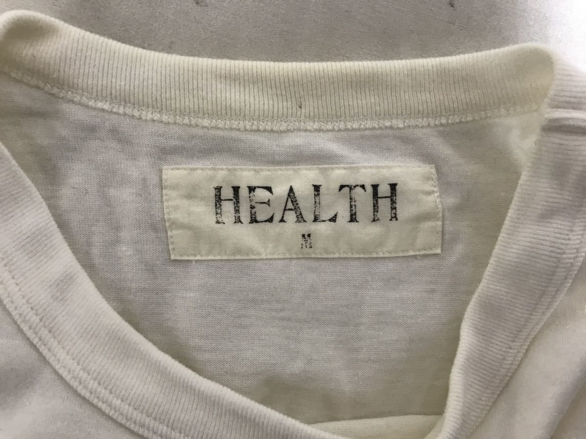 本物ヘルスHEALTHコットン胸ポケット半袖Tシャツメンズアメカジサーフビジネススーツストリート M白ホワイト日本製