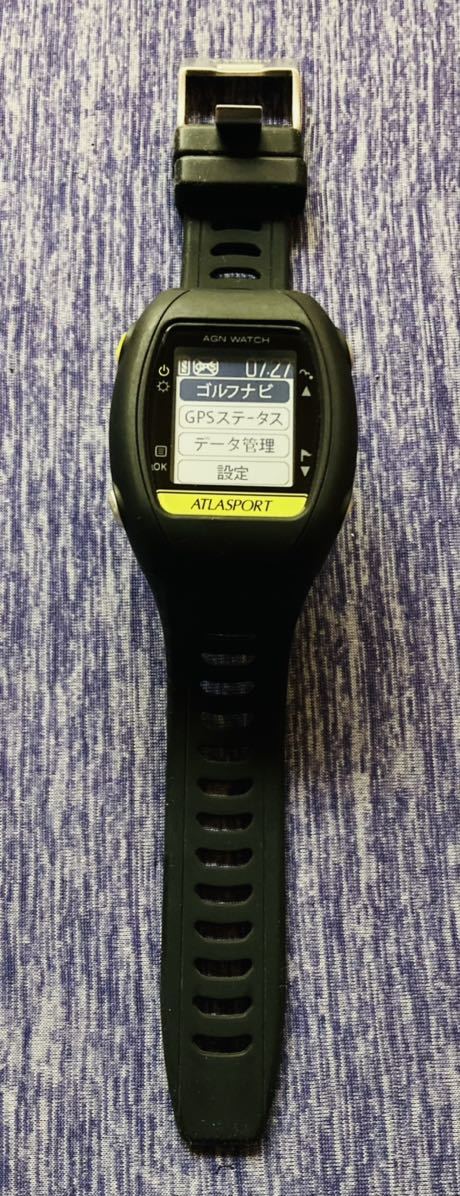 ユピテル ATLASPORT 腕時計型　ゴルフナビAGN WATCH 中古　美品　YUPITERU 黒　ゴルフウォッチ_画像5