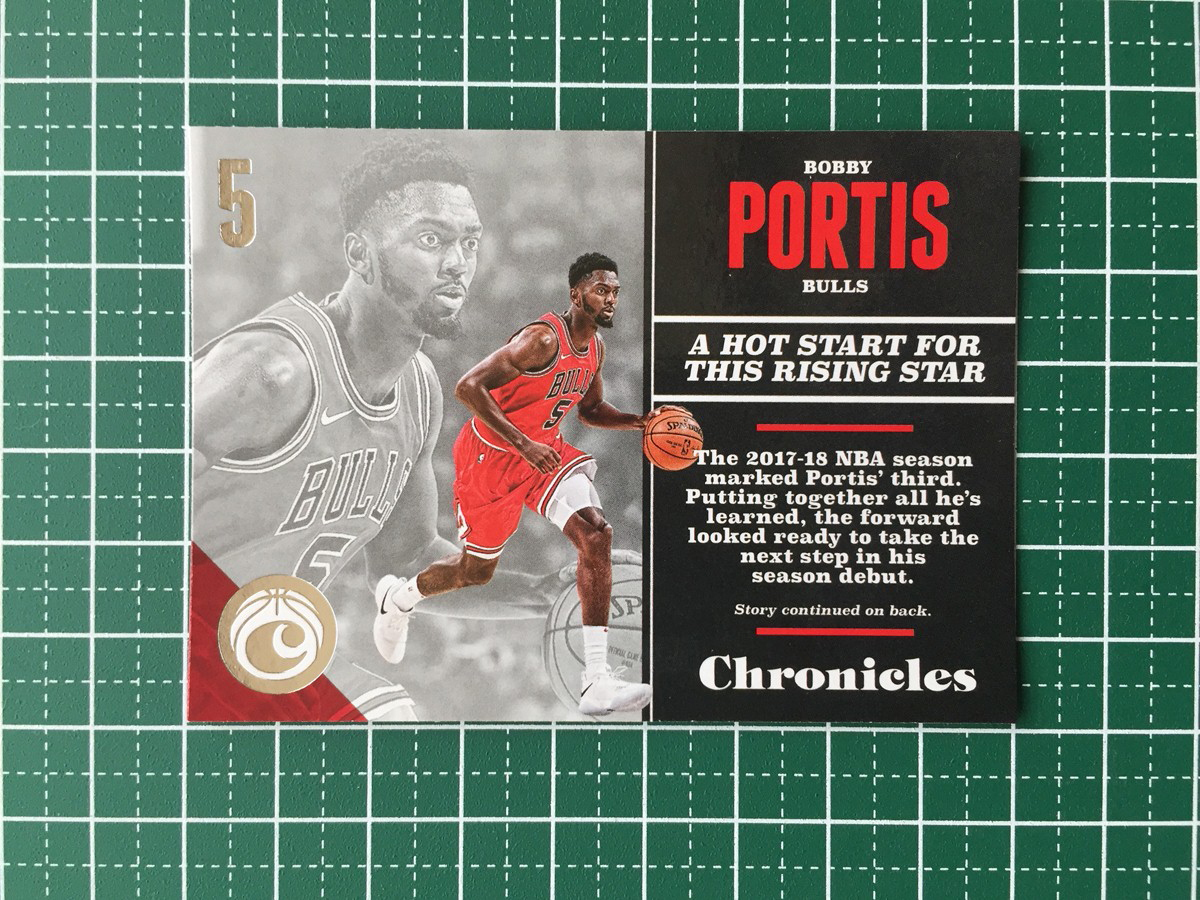 ★PANINI 2017-18 NBA CHRONICLES #43 BOBBY PORTIS［CHICAGO BULLS］ベースカード 2018★_画像1