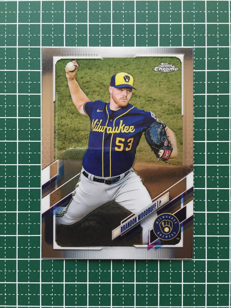 ★MLB 2021 TOPPS CHROME #192 BRANDON WOODRUFF［MILWAUKEE BREWERS］ベースカード「BASE」★_画像1