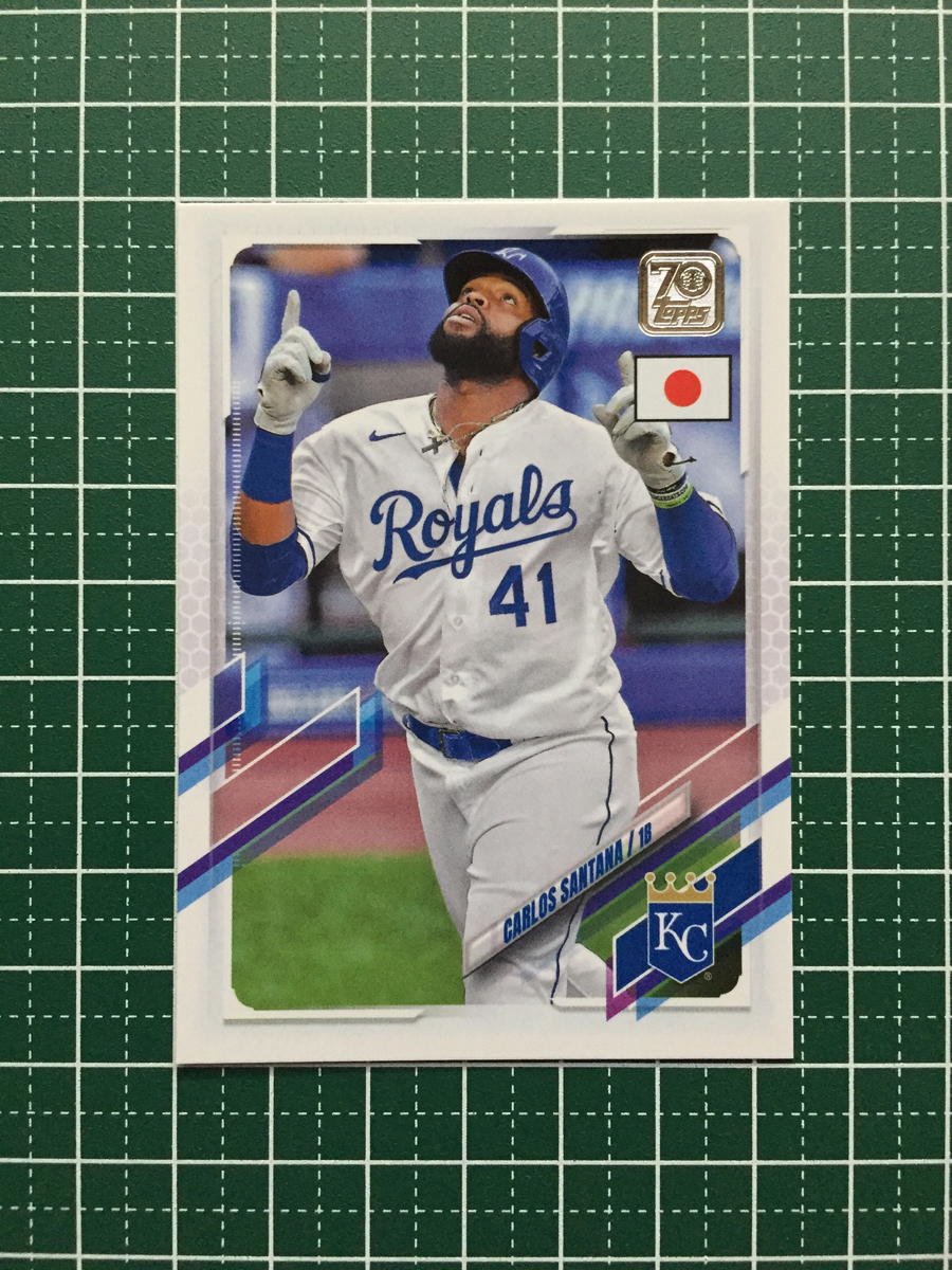 ★TOPPS MLB 2021 JAPAN EDITION #61 CARLOS SANTANA［KANSAS CITY ROYALS］ベースカード「BASE」★_画像1