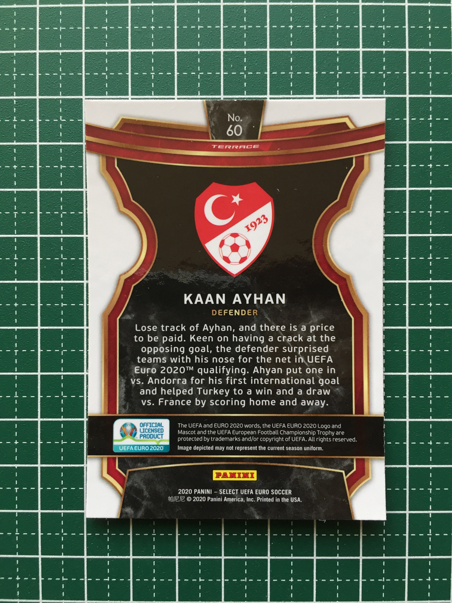 ★PANINI 2020 SELECT UEFA EURO #60 KAAN AYHAN［TURKEY／トルコ］ベースカード「TERRACE」★_画像2