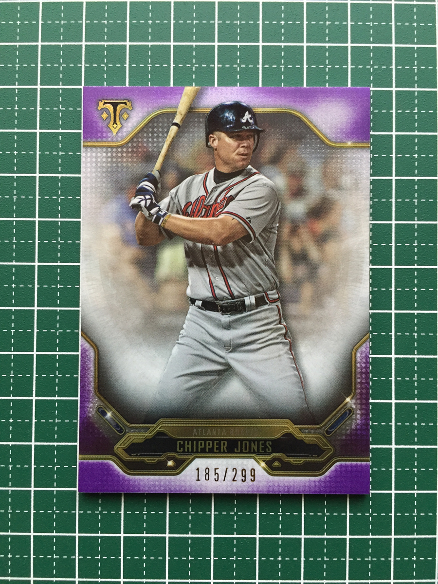 ★TOPPS MLB 2020 TRIPLE THREADS #8 CHIPPER JONES［ATLANTA BRAVES］ベースカード 299枚限定 パラレル版 20★_画像1