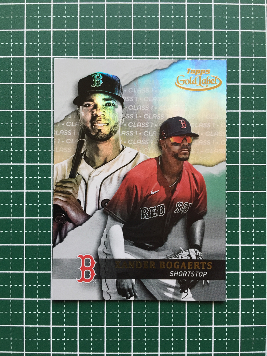★TOPPS MLB 2020 GOLD LABEL #15 XANDER BOGAERTS［BOSTON RED SOX］ベースカード「CLASS 1」20★_画像1