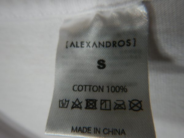 ｎ8067　ALEXANDROS　アレクサンドロス　半袖　tシャツ　人気　ビッグシルエット　大きめ　デザイン　ロック　バンド　送料格安_画像5