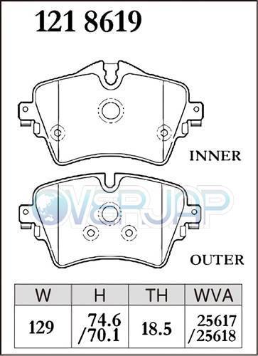 X1218619 DIXCEL Xタイプ ブレーキパッド フロント用 BMW F45 2A15 2014/10～2016/7 218i Active Tourer フロント：DISC 307x24mm_画像2