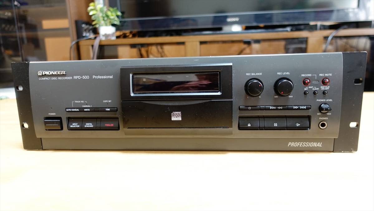 1円スタート ジャンク Pioneer RPD-500 コンパクトディスクレコーダー CDレコーダー 業務用 パイオニア CD-R リモコン付き_画像1