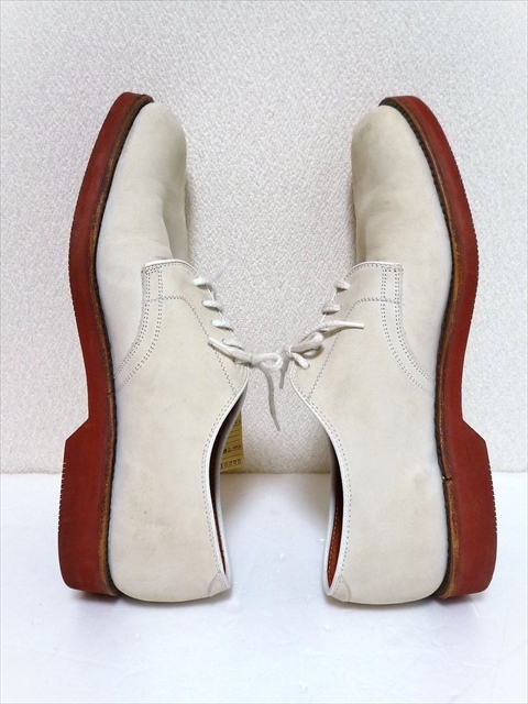 ビンテージ COLE HAAN コールハーン USA製 ドレスシューズ 靴 9 1/2 B/D(27.5cm) クリームっぽい白 男性用 オシャレ ゴルフに レジャーに_画像4