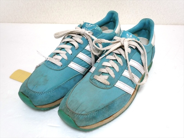 80’ｓ ビンテージ adidas CLOUD アディダス スニーカー 水色×白 台湾製 スウェード×ナイロン 10(28cm) 軽い 靴 スポーツ アウトドア_画像1