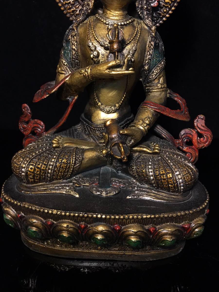 釈迦牟尼仏 仏像 仏教美術 銅製 工芸品 美術品 置物 古寶奇蔵】銅製・塗金・釋迦牟尼像・置物・賞物・中国時代美術