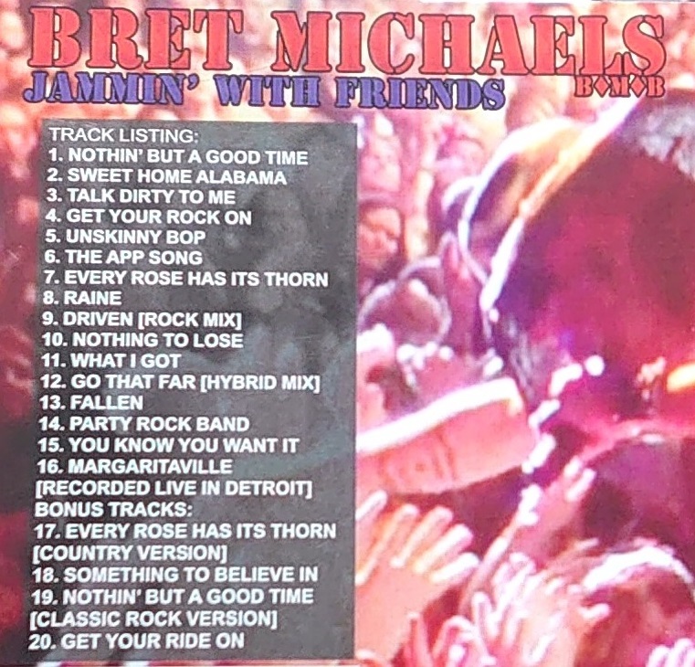 送料込み：中古★Bret Michaels/ブレット マイケルズ★JAMMIN' WITH FRIENDS★トップアーティストとのコラボ★Poison/ポイズン_画像4